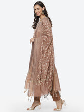 Resham Embroidered Chanderi Unstitched Suit Piece With Embroidered Dupatta